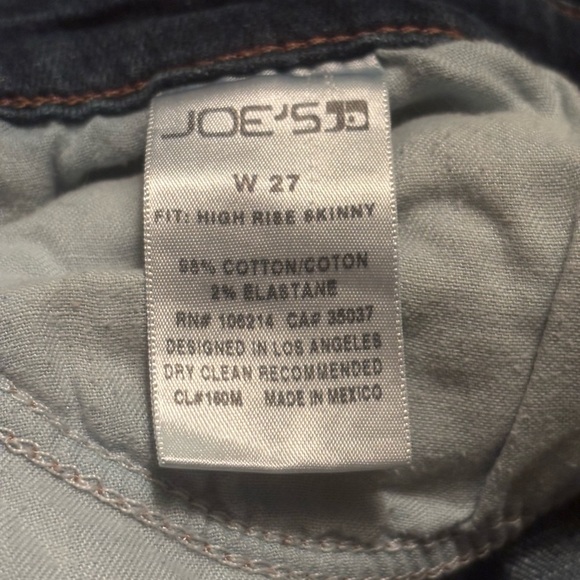 Joe's Jeans Dark Blue Skinny Fit Distressed Denim - Picture 7 of 9